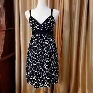 Raffaello Petites Blacl and White Polka-dot Sundress Size 8P